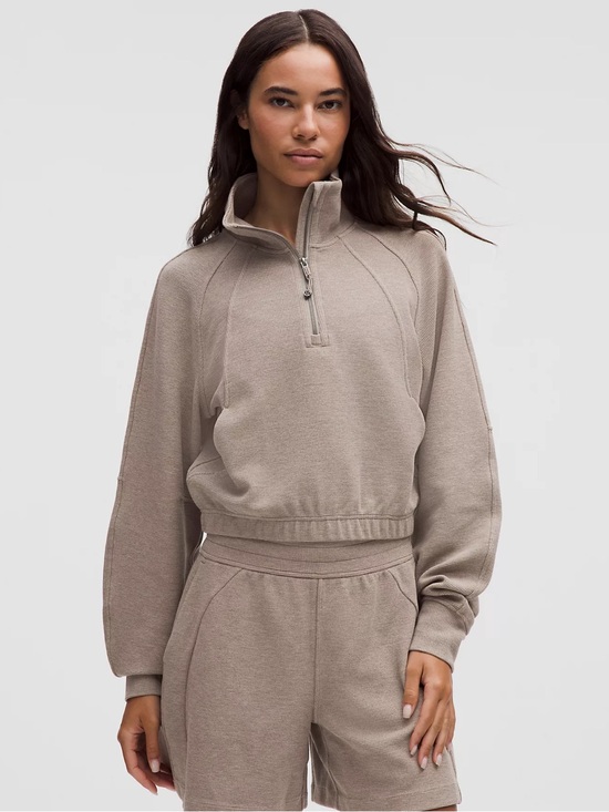 lululemon athletica Tops - Lululemon Scuba Cropped Funnel-Neck Half Zip
Waffle